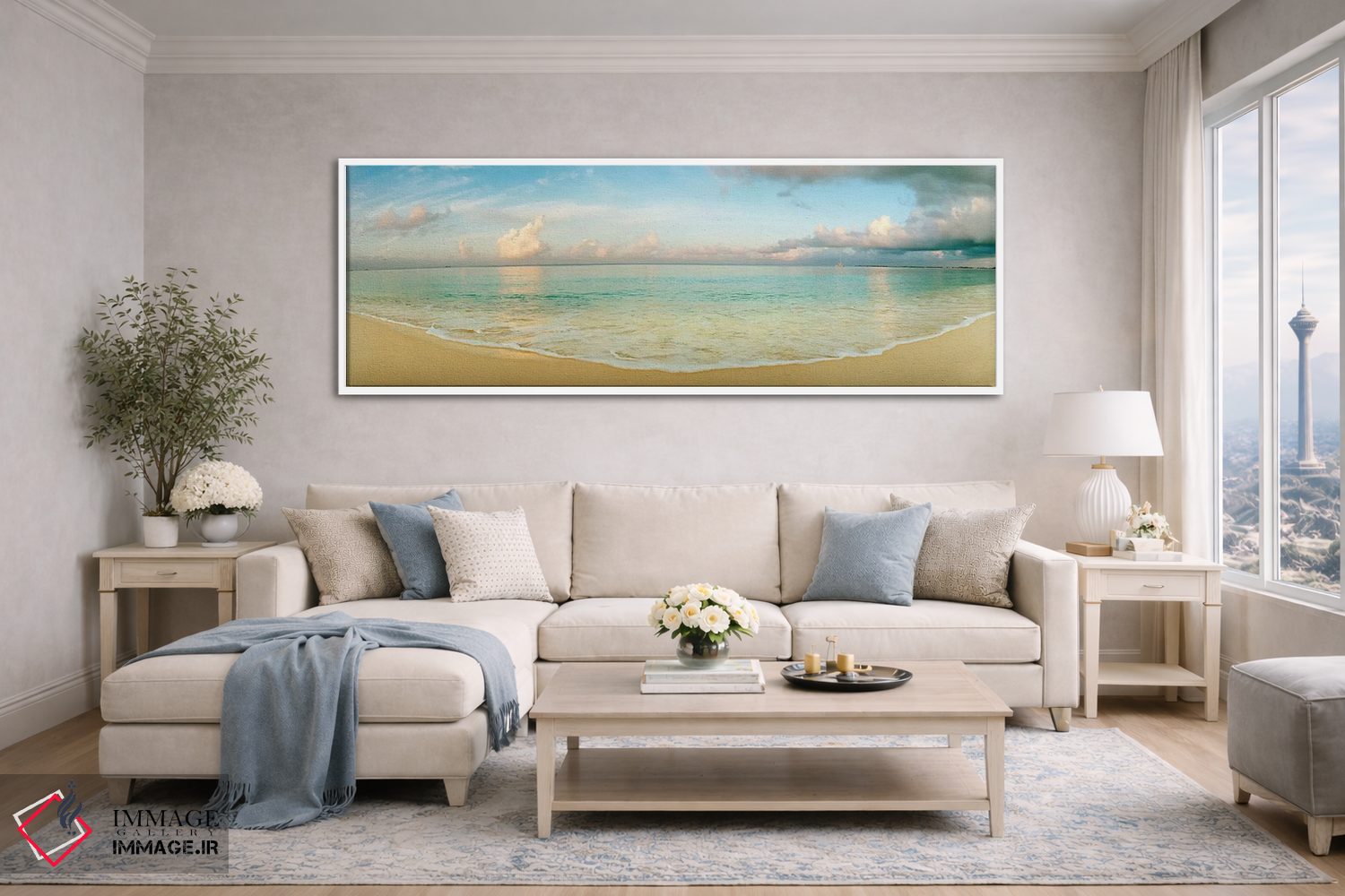 تابلو دکوراتیو Seven Mile Beach, Grand Cayman, Cayman Islands,چشم اندا… اثر پانورامیک ایمجز - D4W