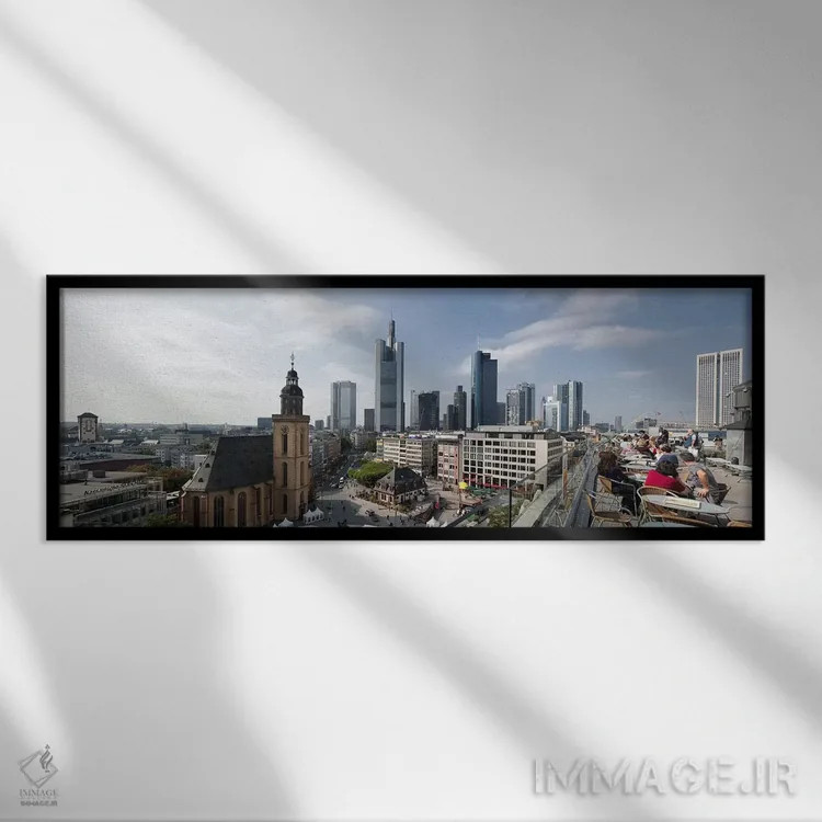 تابلو دکوراتیو St. Catherine's Church, Hauptwache, Frankfurt, Hesse, G… اثر پانورامیک ایمجز - نمای قابدار مشکی