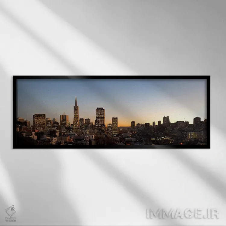 تابلو دکوراتیو Telegraph Hill, San Francisco, California, USA,ساختمان… اثر پانورامیک ایمجز - نمای قابدار مشکی