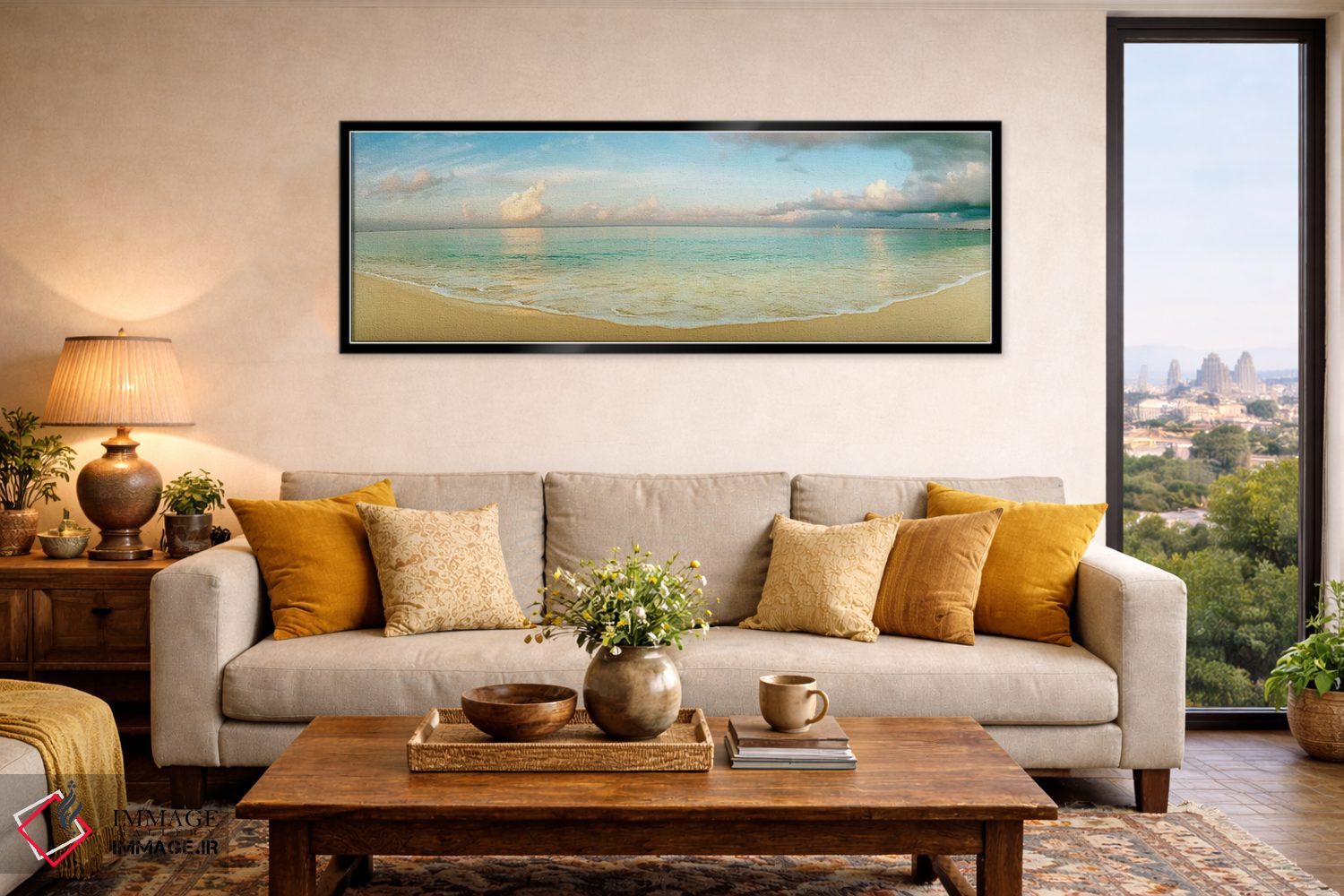 تابلو دکوراتیو Seven Mile Beach, Grand Cayman, Cayman Islands,چشم اندا… اثر پانورامیک ایمجز - D6B