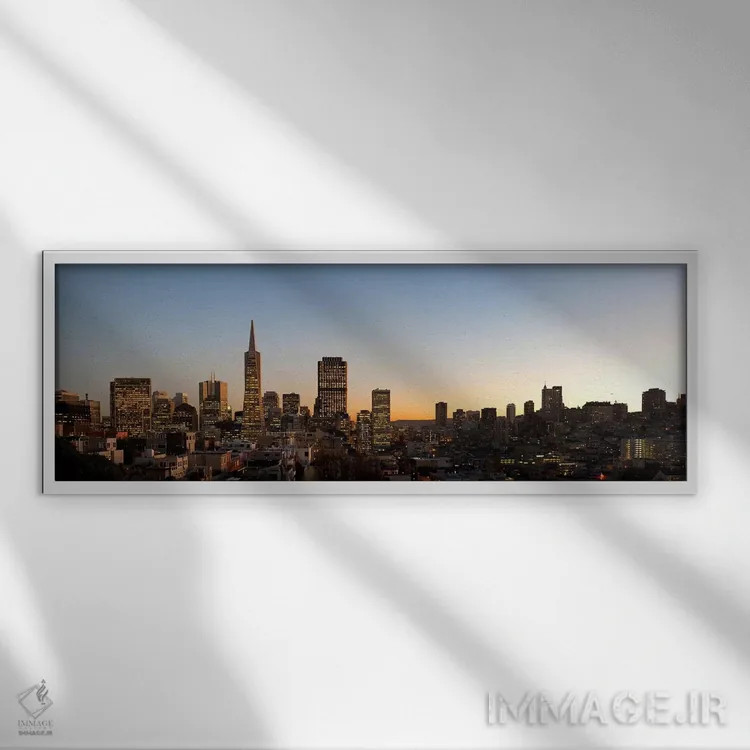 تابلو دکوراتیو Telegraph Hill, San Francisco, California, USA,ساختمان… اثر پانورامیک ایمجز - نمای قابدار سفید