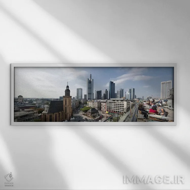 تابلو دکوراتیو St. Catherine's Church, Hauptwache, Frankfurt, Hesse, G… اثر پانورامیک ایمجز - نمای قابدار سفید