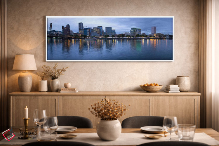 تابلو دکوراتیو Willamette River, Portland, Multnomah County, Oregon, U… اثر پانورامیک ایمجز - D2W