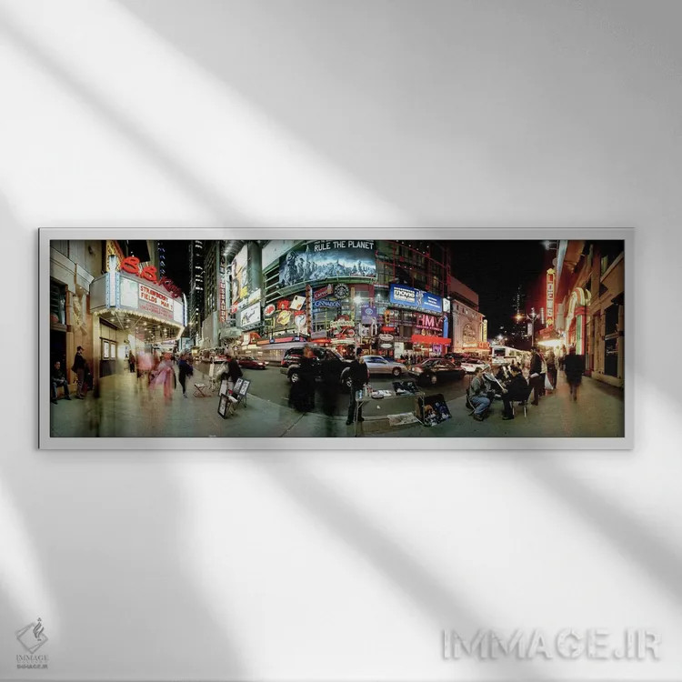 تابلو دکوراتیو Broadway, Manhattan, New York City, New York State, USA… اثر پانورامیک ایمجز - نمای قابدار سفید