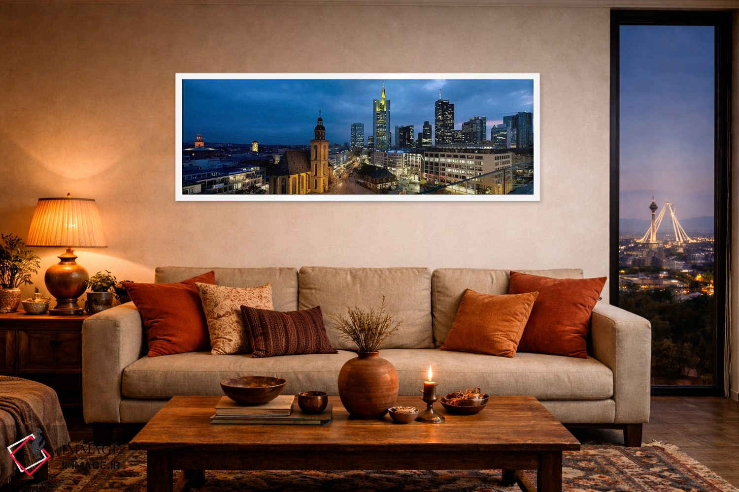 تابلو دکوراتیو St. Catherine's Church, Hauptwache, Frankfurt, Hesse, G… اثر پانورامیک ایمجز - D3W