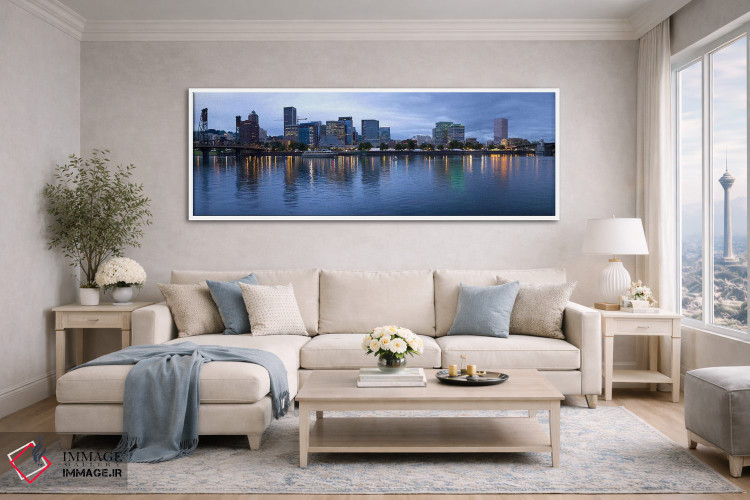 تابلو دکوراتیو Willamette River, Portland, Multnomah County, Oregon, U… اثر پانورامیک ایمجز - D4W