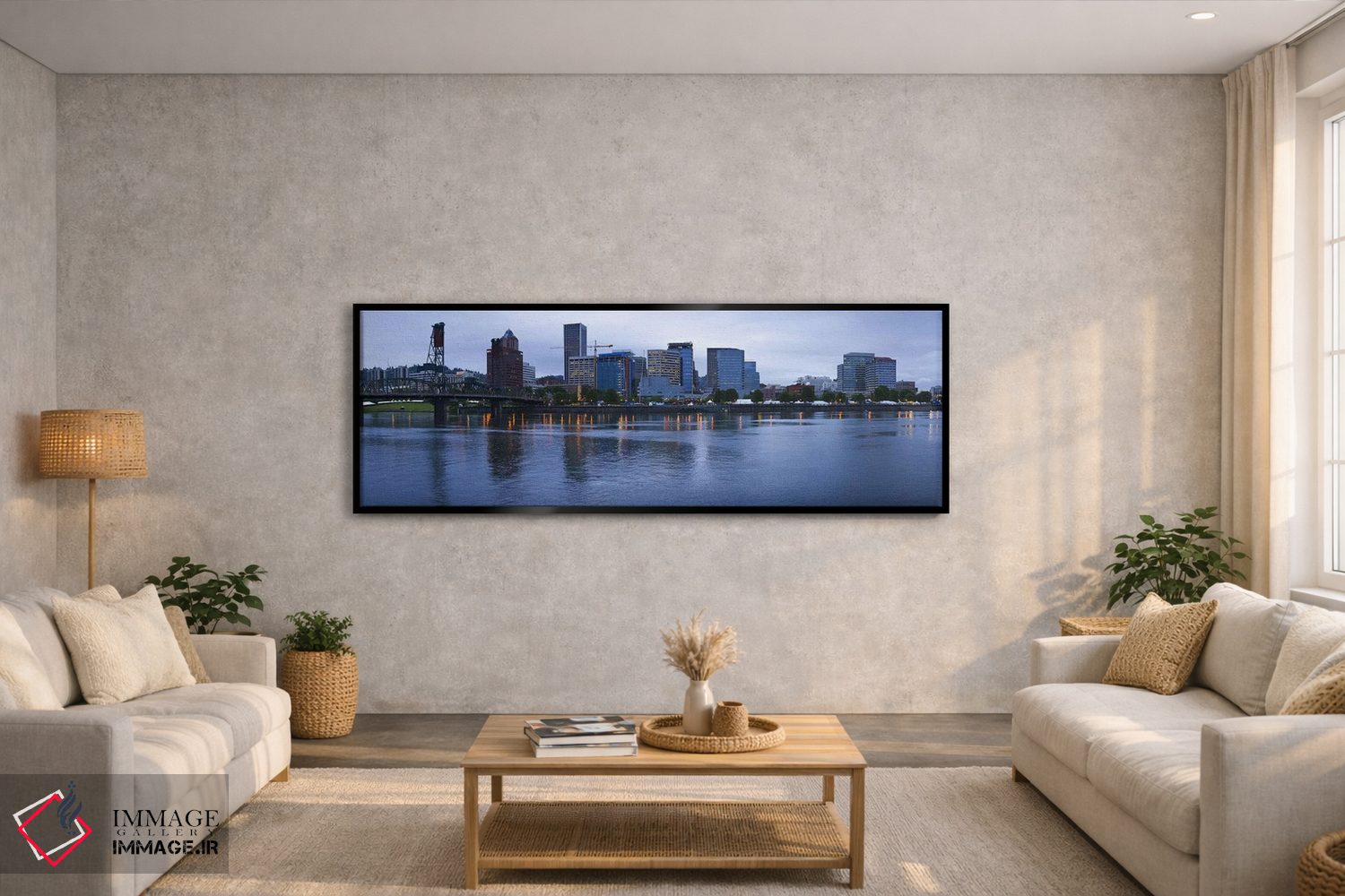 تابلو دکوراتیو Willamette River, Portland, Multnomah County, Oregon, U… اثر پانورامیک ایمجز - D4B