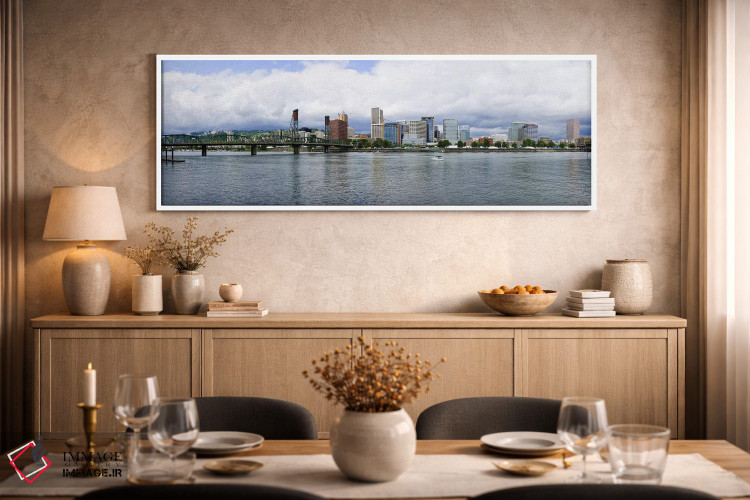 تابلو دکوراتیو Willamette River, Portland, Multnomah County, Oregon, U… اثر پانورامیک ایمجز - D2W