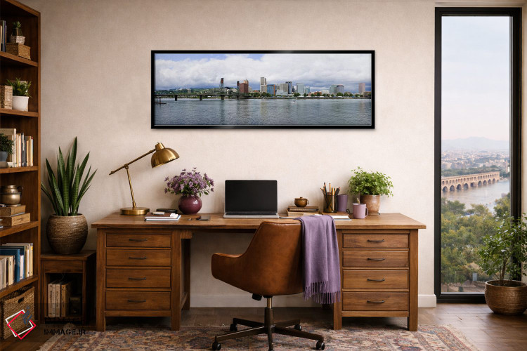 تابلو دکوراتیو Willamette River, Portland, Multnomah County, Oregon, U… اثر پانورامیک ایمجز - D3B