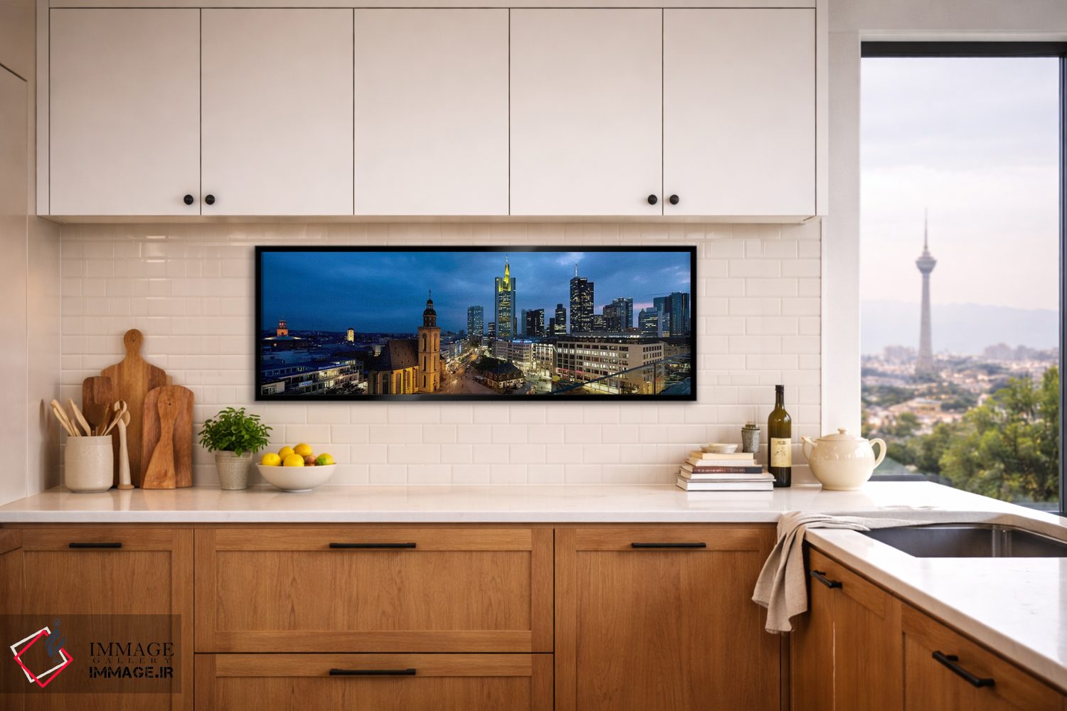 تابلو دکوراتیو St. Catherine's Church, Hauptwache, Frankfurt, Hesse, G… اثر پانورامیک ایمجز - D4B