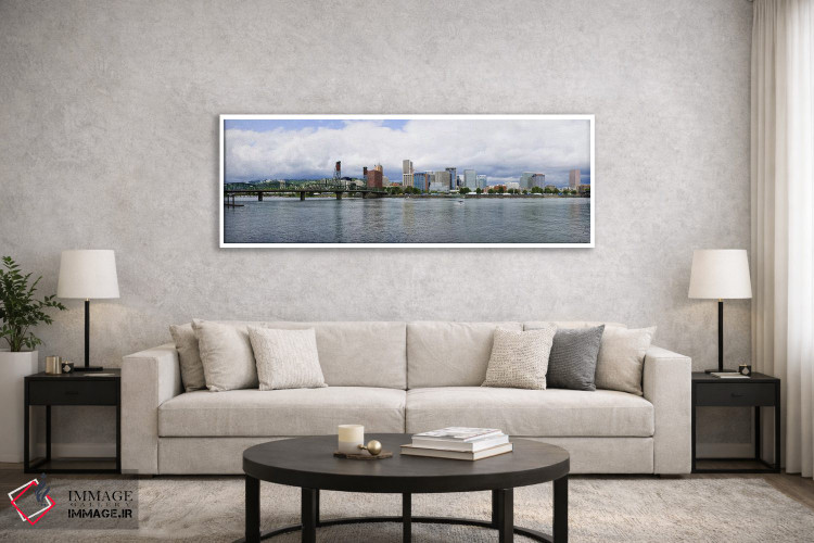 تابلو دکوراتیو Willamette River, Portland, Multnomah County, Oregon, U… اثر پانورامیک ایمجز - D4W
