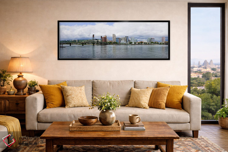 تابلو دکوراتیو Willamette River, Portland, Multnomah County, Oregon, U… اثر پانورامیک ایمجز - D6B