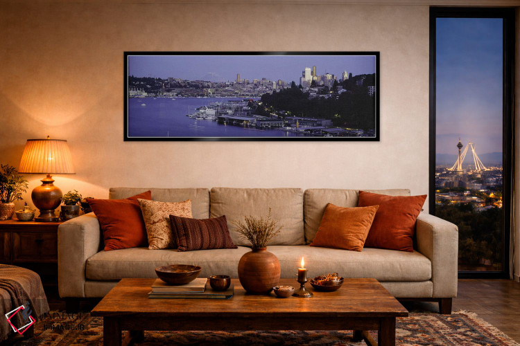 تابلو دکوراتیو Lake Union, Seattle, King County, Washington State, USA… اثر پانورامیک ایمجز - D5B