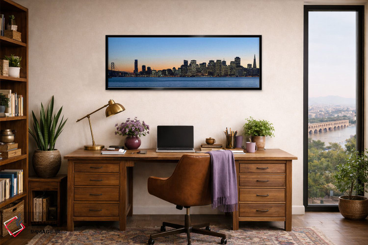 تابلو دکوراتیو Bay Bridge, San Francisco, California, USA 2010,خط افق… اثر پانورامیک ایمجز - D2B