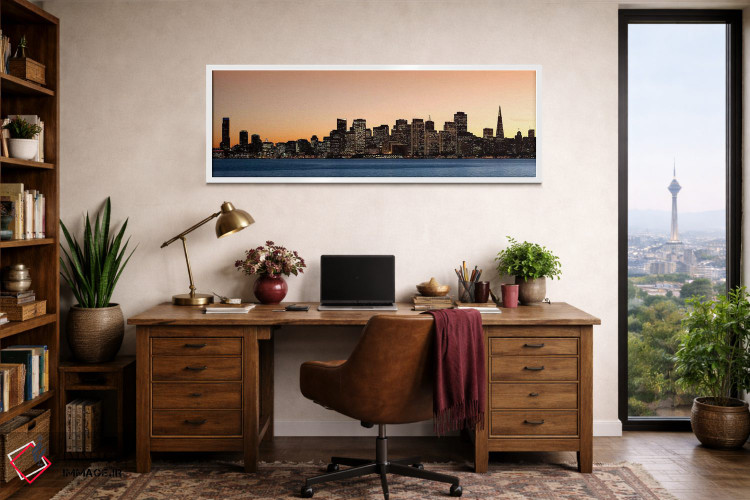 تابلو دکوراتیو San Francisco, California, USA 2010,ساختمان های روشن هن… اثر پانورامیک ایمجز - D1W