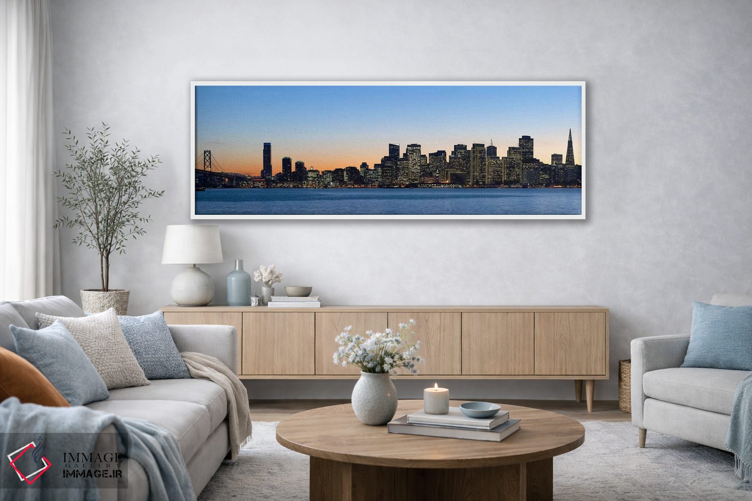 تابلو دکوراتیو Bay Bridge, San Francisco, California, USA 2010,خط افق… اثر پانورامیک ایمجز - D3W