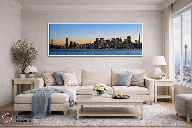تابلو دکوراتیو Bay Bridge, San Francisco, California, USA 2010,خط افق… اثر پانورامیک ایمجز - D4W