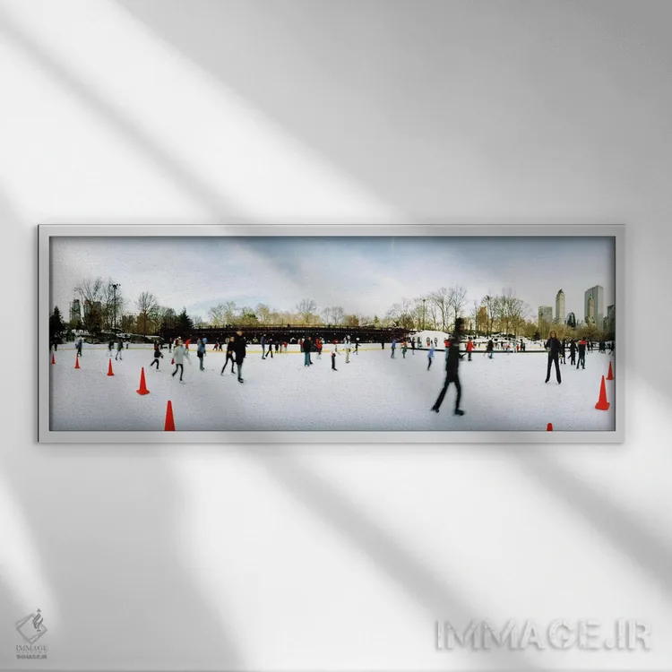 تابلو دکوراتیو Wollman Rink, Central Park, Manhattan, New York City, N… اثر پانورامیک ایمجز - نمای قابدار سفید