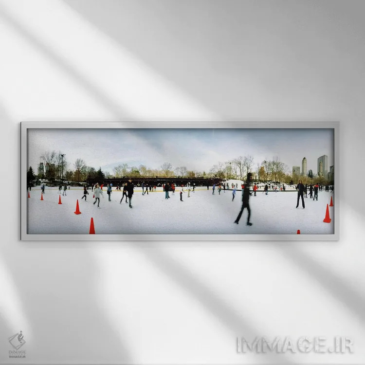 تابلو دکوراتیو Wollman Rink, Central Park, Manhattan, New York City, N… اثر پانورامیک ایمجز - نمای قابدار سفید