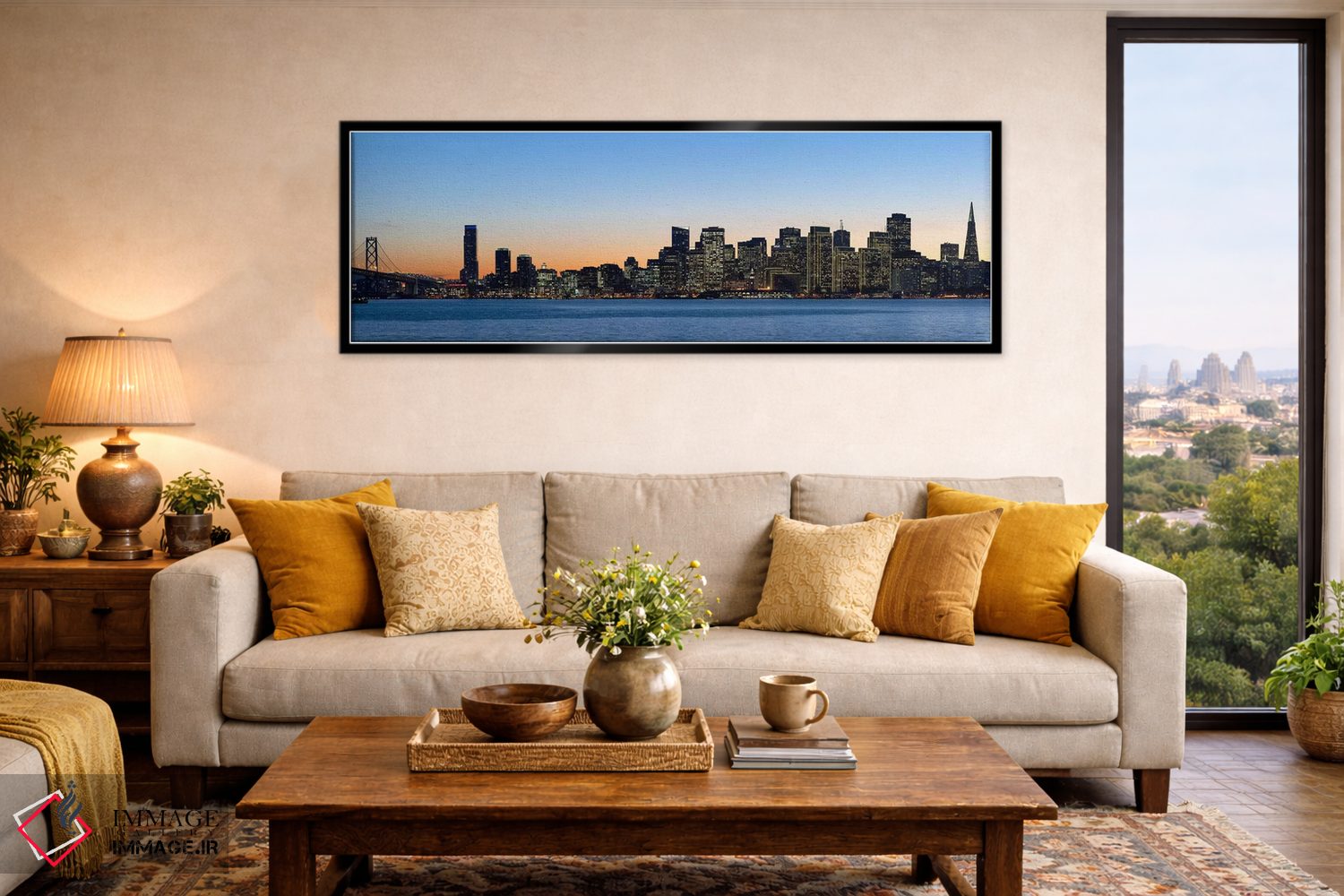 تابلو دکوراتیو Bay Bridge, San Francisco, California, USA 2010,خط افق… اثر پانورامیک ایمجز - D6B