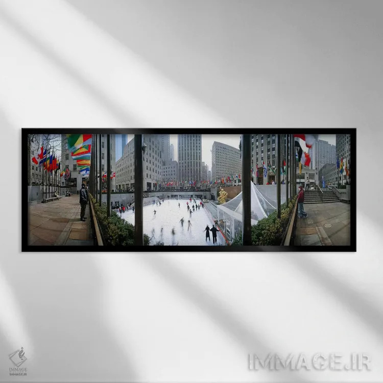 تابلو دکوراتیو Rockefeller Center, Manhattan, New York City, New York… اثر پانورامیک ایمجز - نمای قابدار مشکی