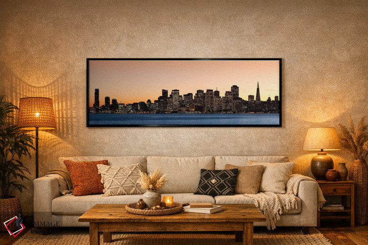 تابلو دکوراتیو San Francisco, California, USA 2010,ساختمان های روشن هن… اثر پانورامیک ایمجز - D6B