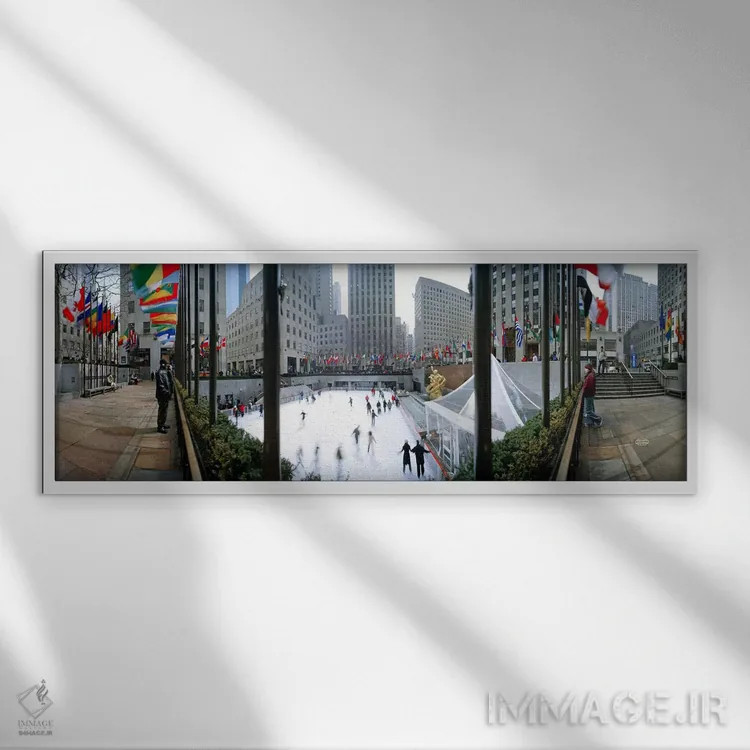 تابلو دکوراتیو Rockefeller Center, Manhattan, New York City, New York… اثر پانورامیک ایمجز - نمای قابدار سفید