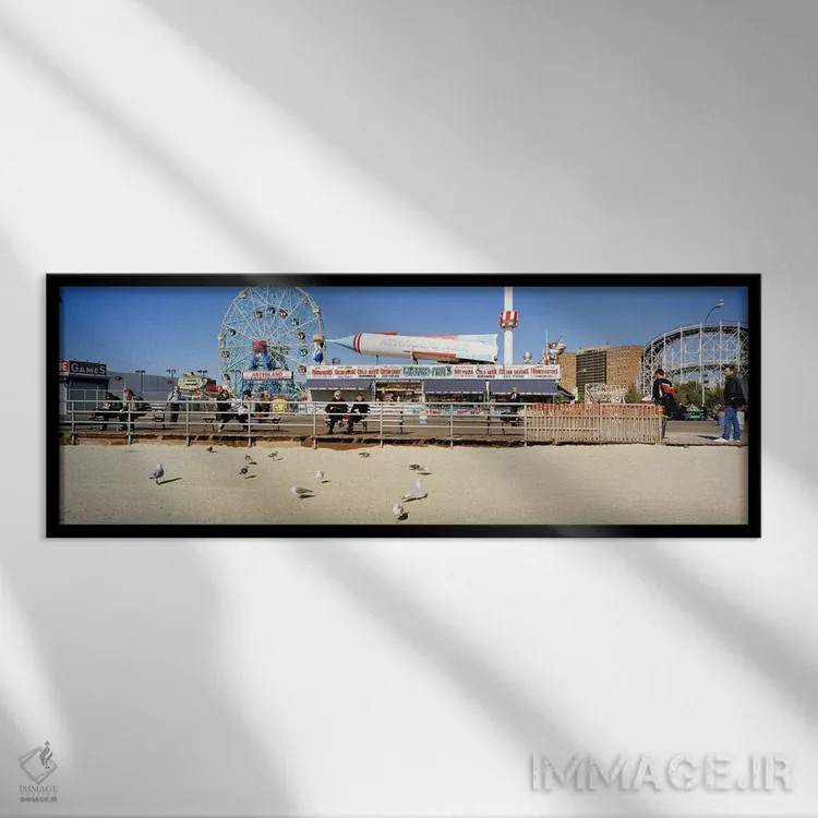 تابلو دکوراتیو Coney Island, Brooklyn, New York City, New York State… اثر پانورامیک ایمجز - نمای قابدار مشکی