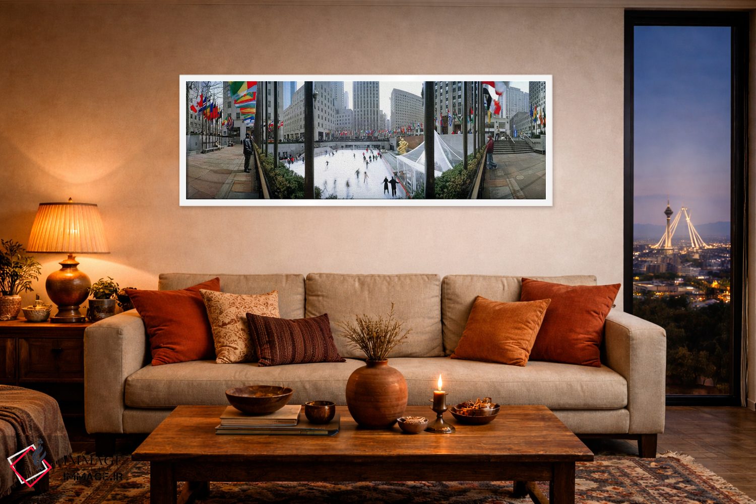 تابلو دکوراتیو Rockefeller Center, Manhattan, New York City, New York… اثر پانورامیک ایمجز - D4W