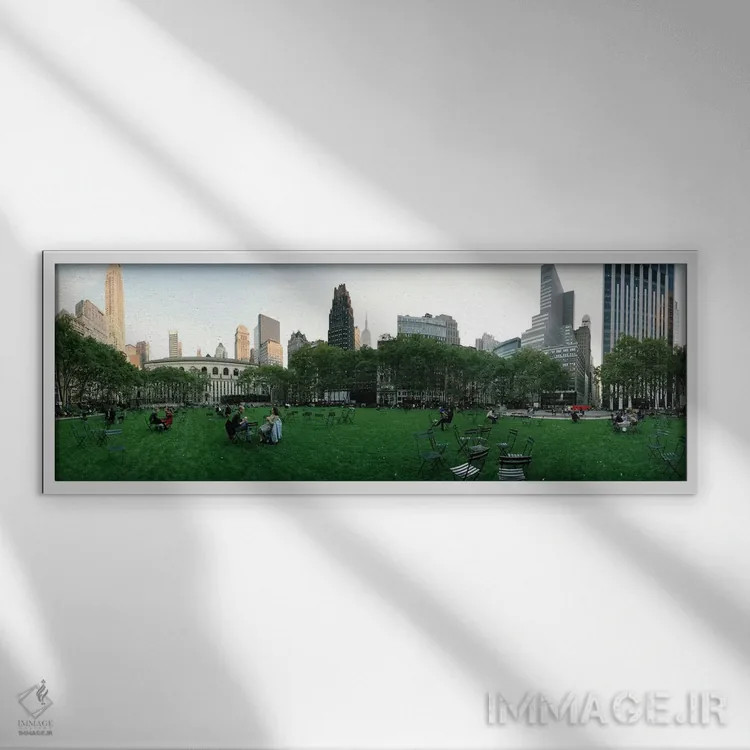 تابلو دکوراتیو Bryant Park, Manhattan, New York City, New York State… اثر پانورامیک ایمجز - نمای قابدار سفید
