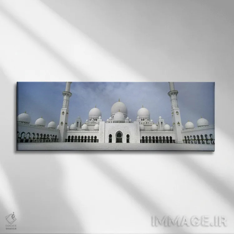 تابلو دکوراتیو Sheikh Zayed Mosque, Abu Dhabi, United Arab Emirates,نم… اثر پانورامیک ایمجز - نمای روبهرو روی دیوار