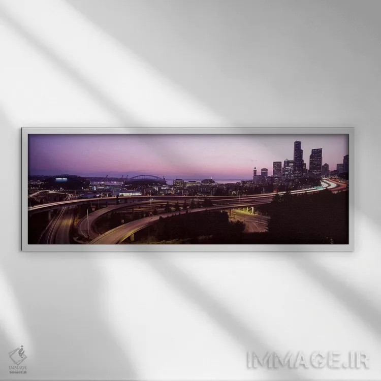 تابلو دکوراتیو Seattle, King County, Washington State, USA 2010,شهر رو… اثر پانورامیک ایمجز - نمای قابدار سفید