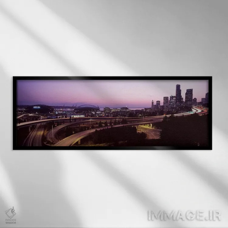 تابلو دکوراتیو Seattle, King County, Washington State, USA 2010,شهر رو… اثر پانورامیک ایمجز - نمای قابدار مشکی