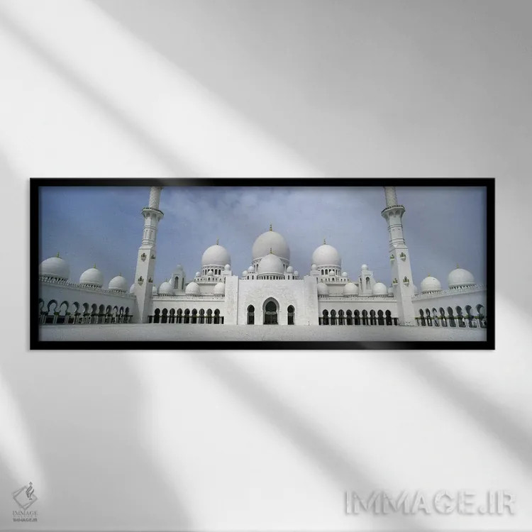 تابلو دکوراتیو Sheikh Zayed Mosque, Abu Dhabi, United Arab Emirates,نم… اثر پانورامیک ایمجز - نمای قابدار مشکی