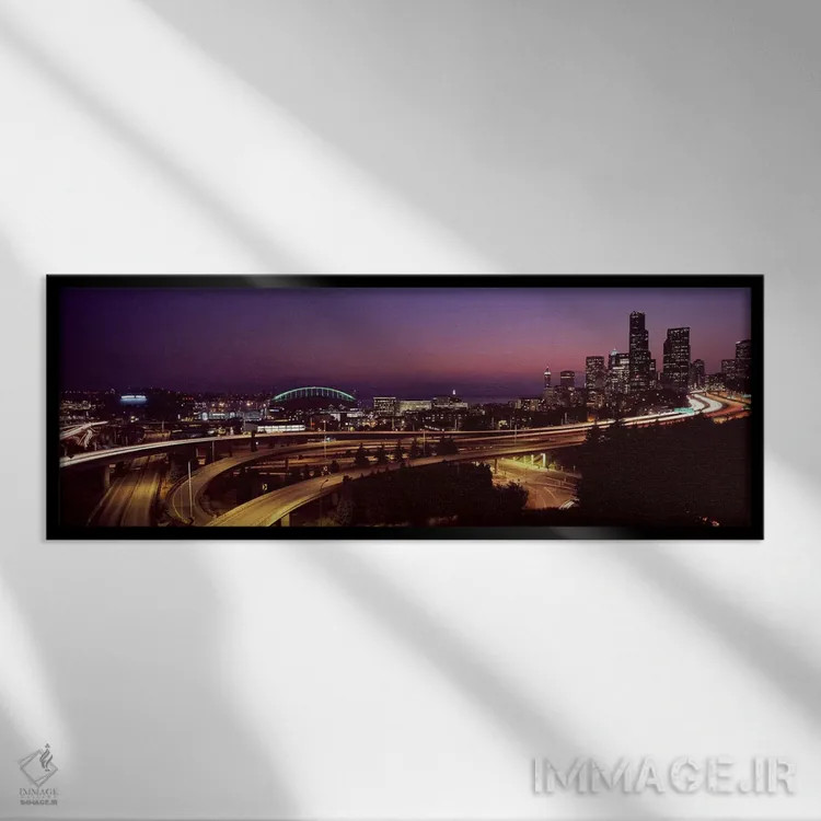 تابلو دکوراتیو Seattle, King County, Washington State, USA 2010,شهر نو… اثر پانورامیک ایمجز - نمای قابدار مشکی