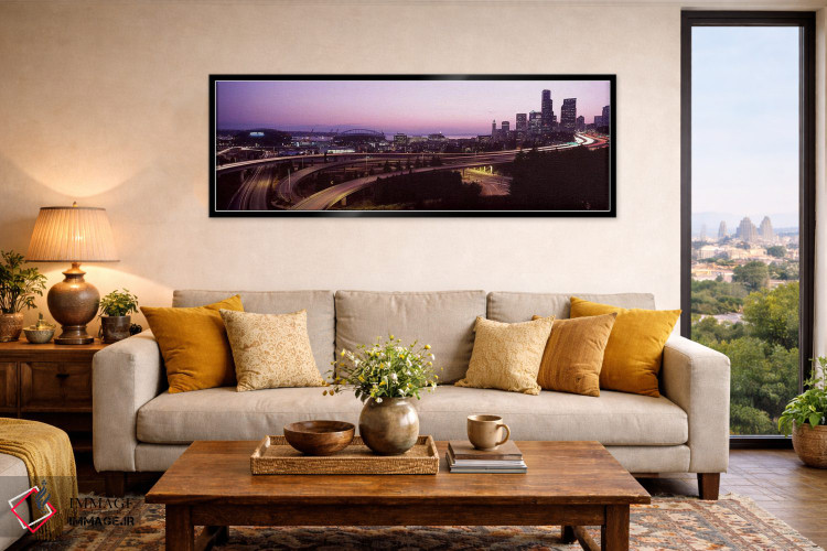 تابلو دکوراتیو Seattle, King County, Washington State, USA 2010,شهر رو… اثر پانورامیک ایمجز - D6B