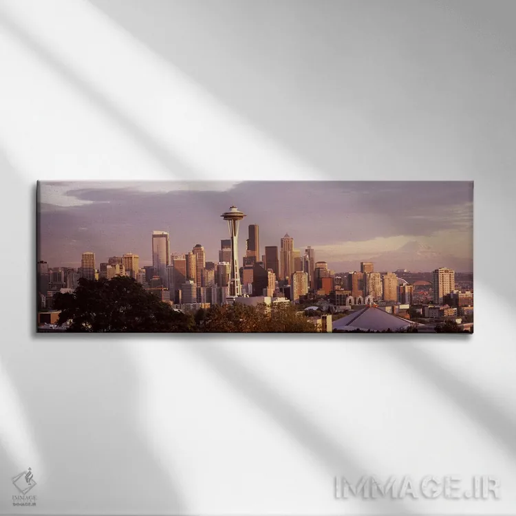 تابلو دکوراتیو Seattle, King County, Washington State, USA,نمای شهر از… اثر پانورامیک ایمجز - نمای روبهرو روی دیوار