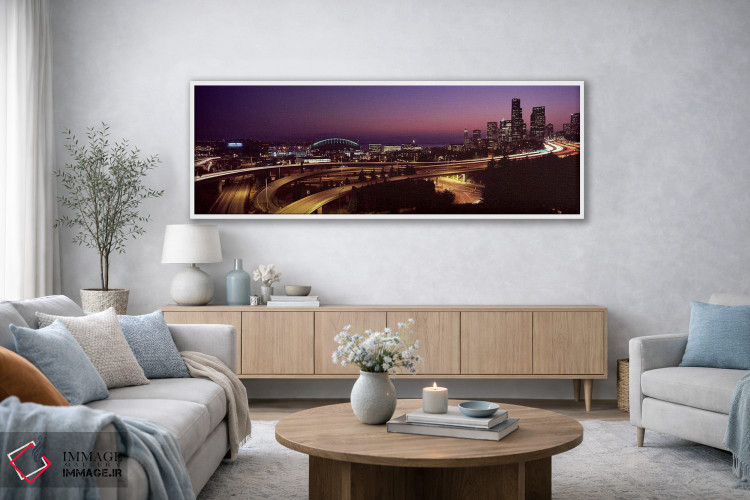 تابلو دکوراتیو Seattle, King County, Washington State, USA 2010,شهر نو… اثر پانورامیک ایمجز - D3W
