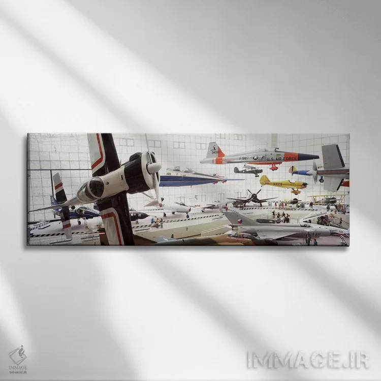 تابلو دکوراتیو Museum of Flight, Seattle, Washington State, USA,فضای د… اثر پانورامیک ایمجز - نمای روبهرو روی دیوار
