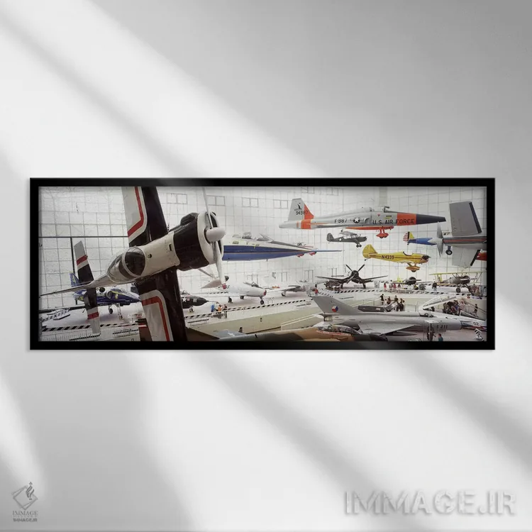 تابلو دکوراتیو Museum of Flight, Seattle, Washington State, USA,فضای د… اثر پانورامیک ایمجز - نمای قابدار مشکی