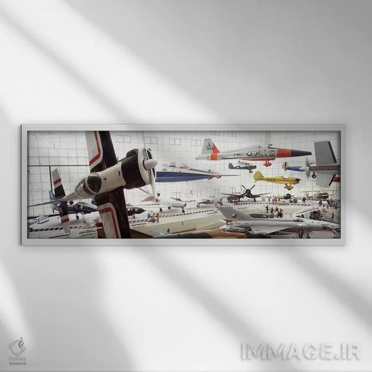 تابلو دکوراتیو Museum of Flight, Seattle, Washington State, USA,فضای د… اثر پانورامیک ایمجز - نمای قابدار سفید