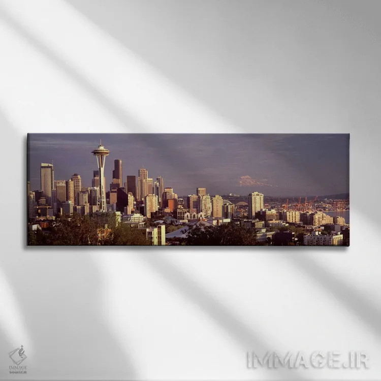 تابلو دکوراتیو Space Needle, Seattle, King County, Washington State, U… اثر پانورامیک ایمجز - نمای روبهرو روی دیوار