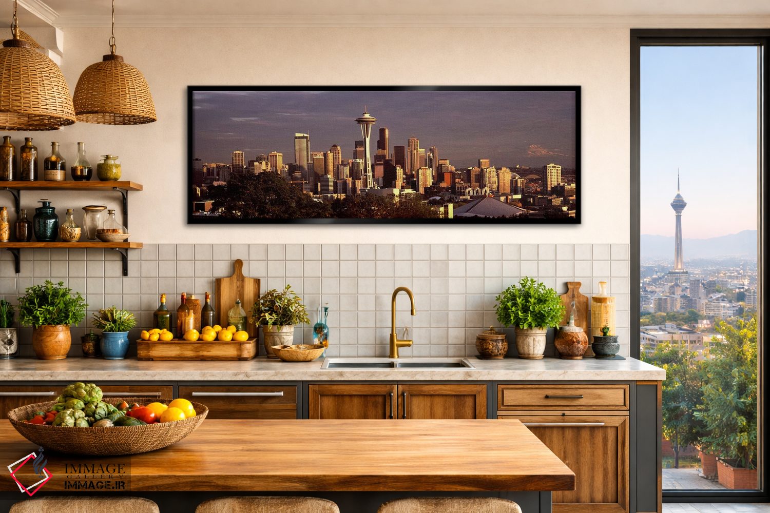 تابلو دکوراتیو Space Needle, Seattle, King County, Washington State, U… اثر پانورامیک ایمجز - D2B