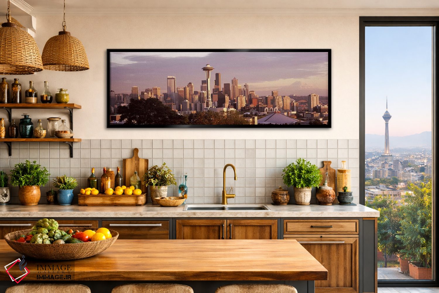 تابلو دکوراتیو Seattle, King County, Washington State, USA,نمای شهر از… اثر پانورامیک ایمجز - D2B