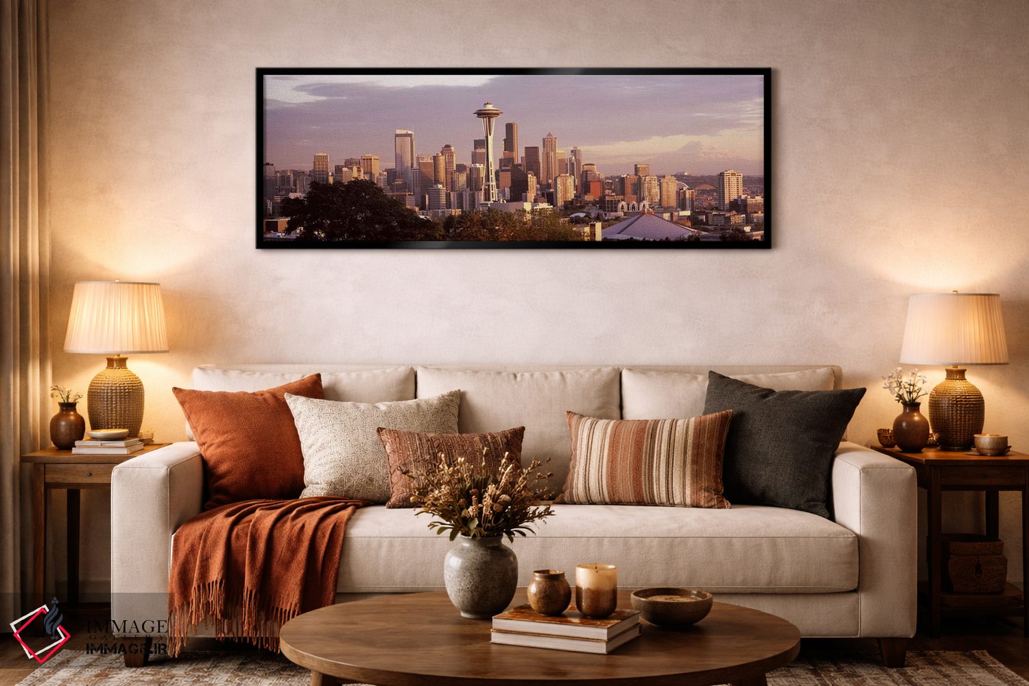 تابلو دکوراتیو Seattle, King County, Washington State, USA,نمای شهر از… اثر پانورامیک ایمجز - D5B