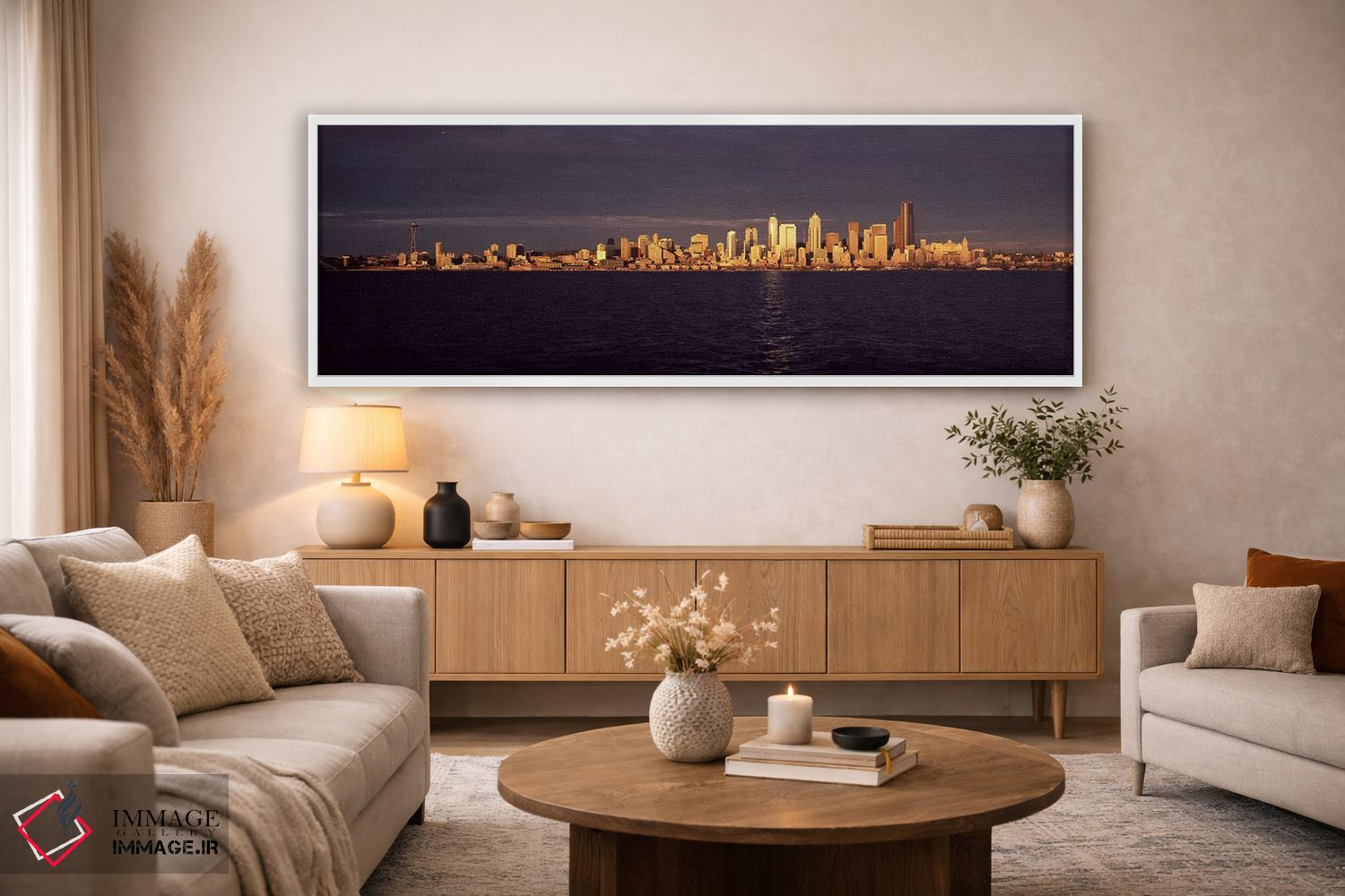 تابلو دکوراتیو Seattle, King County, Washington State, USA,منظره شهر ا… اثر پانورامیک ایمجز - D4W