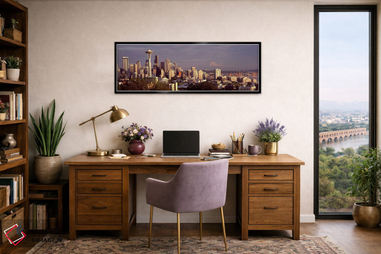 تابلو دکوراتیو Space Needle, Seattle, King County, Washington State, U… اثر پانورامیک ایمجز - D2B