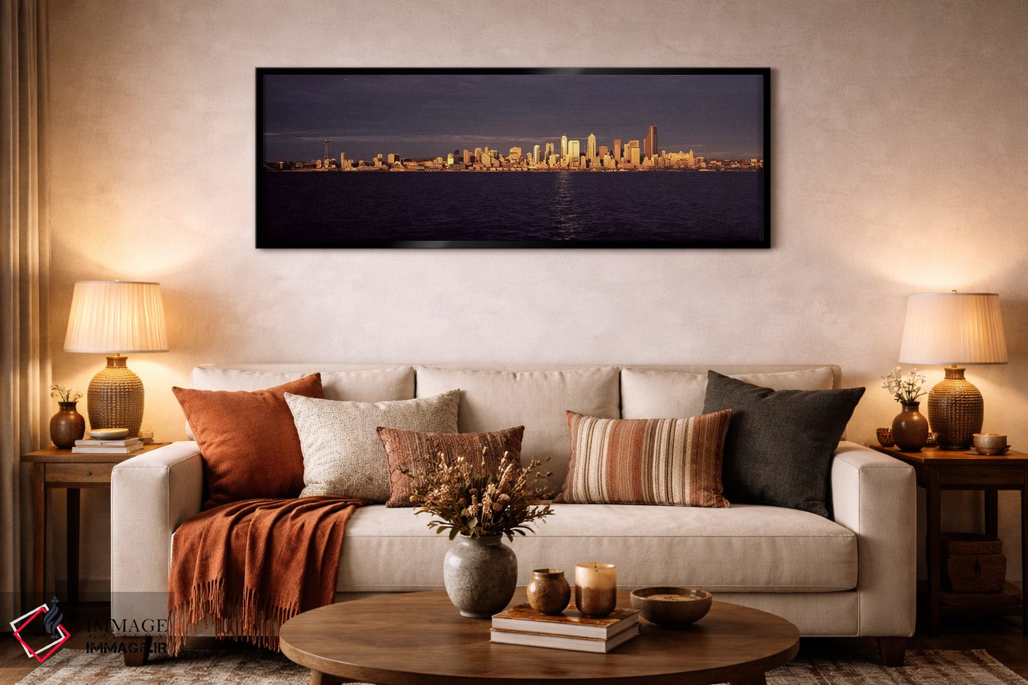 تابلو دکوراتیو Seattle, King County, Washington State, USA,منظره شهر ا… اثر پانورامیک ایمجز - D6B