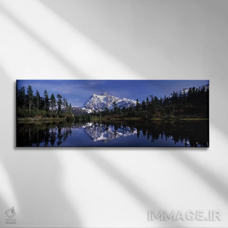 تابلو دکوراتیو Mt Shuksan, Picture Lake, North Cascades National Park… اثر پانورامیک ایمجز - نمای روبهرو روی دیوار