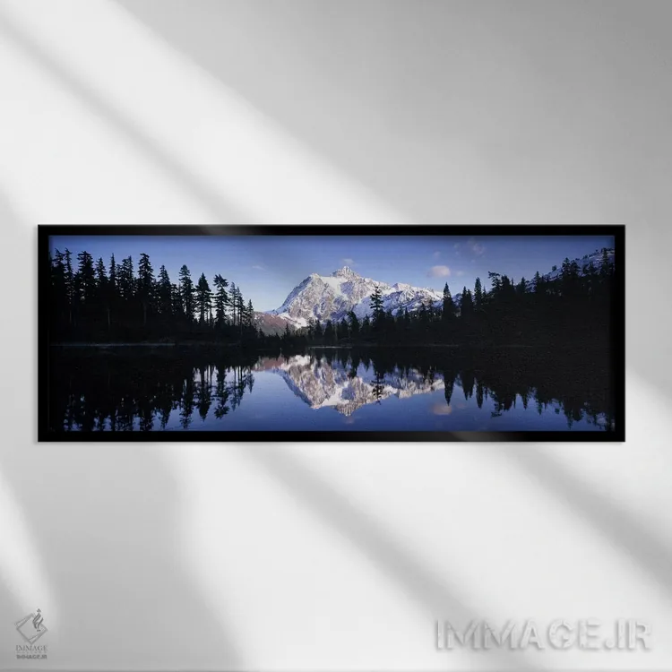 تابلو دکوراتیو Mt Shuksan, Picture Lake, North Cascades National Park… اثر پانورامیک ایمجز - نمای قابدار مشکی